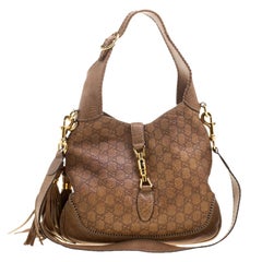 Gucci Tan Guccissima Leather Medium New Jackie Shoulder Bag