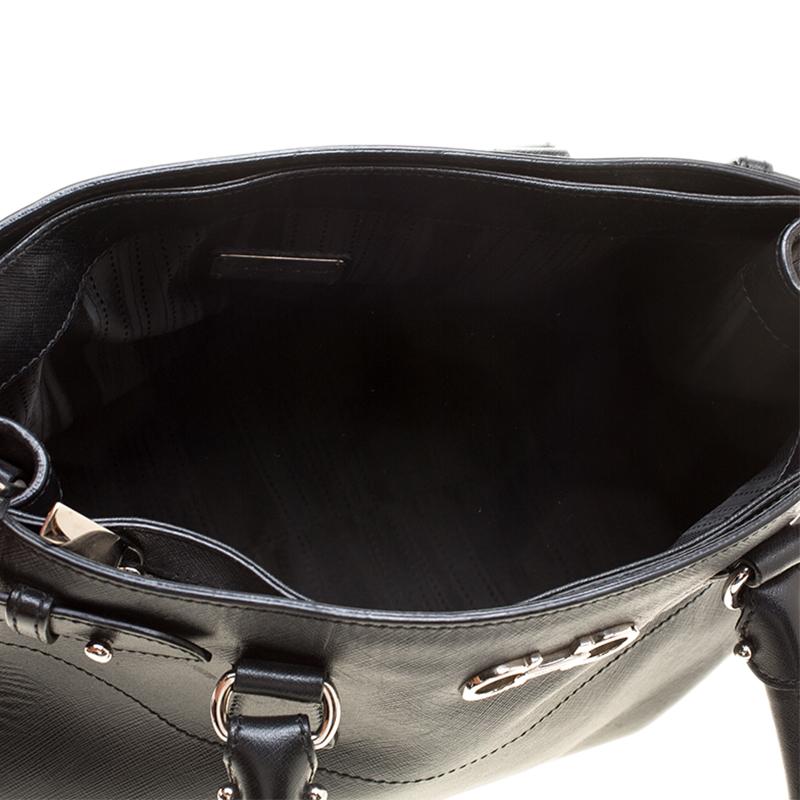 Salvatore Ferragamo Black Leather Batik Tote 7