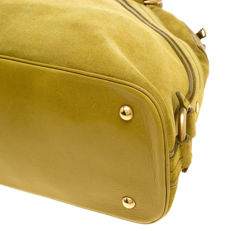 Saint Laurent Yellow Suede Large Muse Bag 2