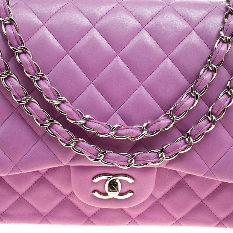 chanel lilac classic flap
