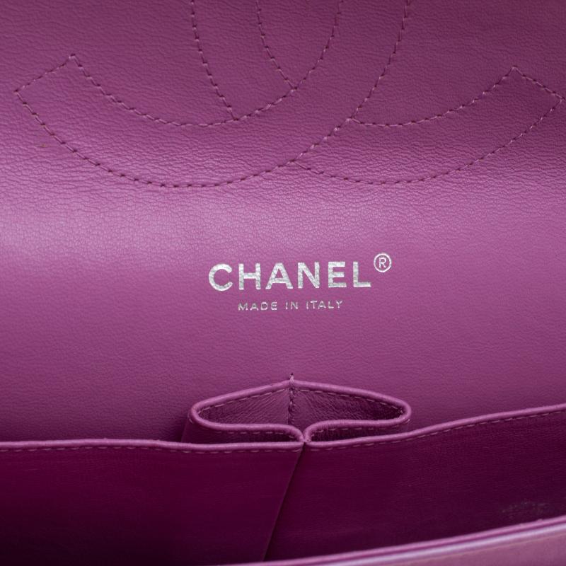 Women's Chanel Lilac Quilted Leather Jumbo Classic Double Flap Bag