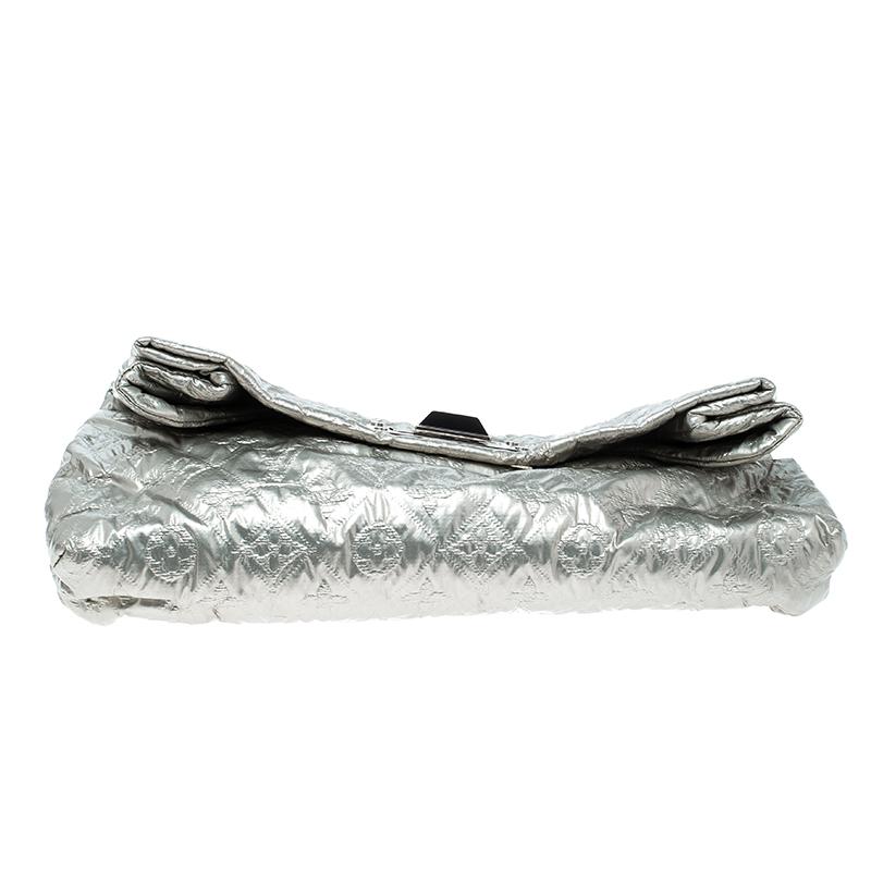 Louis Vuitton Silver Monogram Fabric Limited Edition Altair Clutch 2