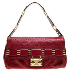Louis Vuitton Red Monogram Empreinte Autume Hiver Shoulder Bag
