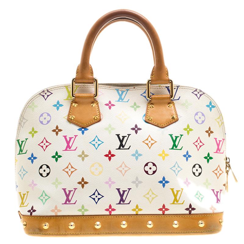 Louis Vuitton White Multicolor Monogram Canvas Alma PM Bag at 1stDibs  louis  vuitton purse colorful, louis vuitton alma multicolor, colorful lv purse