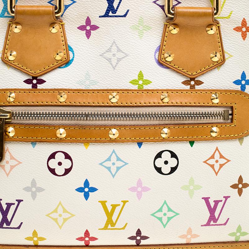 Louis Vuitton White Multicolor Monogram Alma PM Bag 3