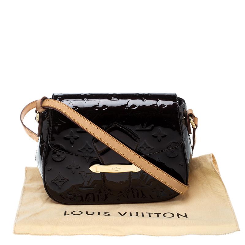 Women's Louis Vuitton Amarante Monogram Vernis Bellflower PM Bag