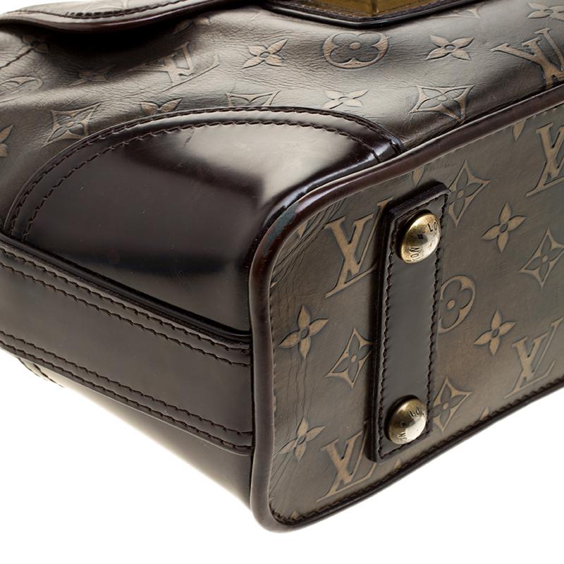 Louis Vuitton Bronze/Dark Brown Monogram Embossed Leather Limited Edition Sergen 1