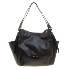 Burberry Black Leather Small Canterbury Tote