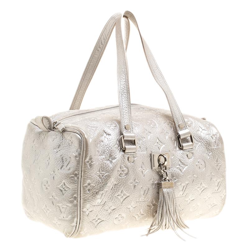 Women's Louis Vuitton Silver Monogram Limited Edition Shimmer Comete Bag
