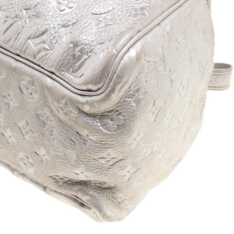 Louis Vuitton Silver Monogram Limited Edition Shimmer Comete Bag 5