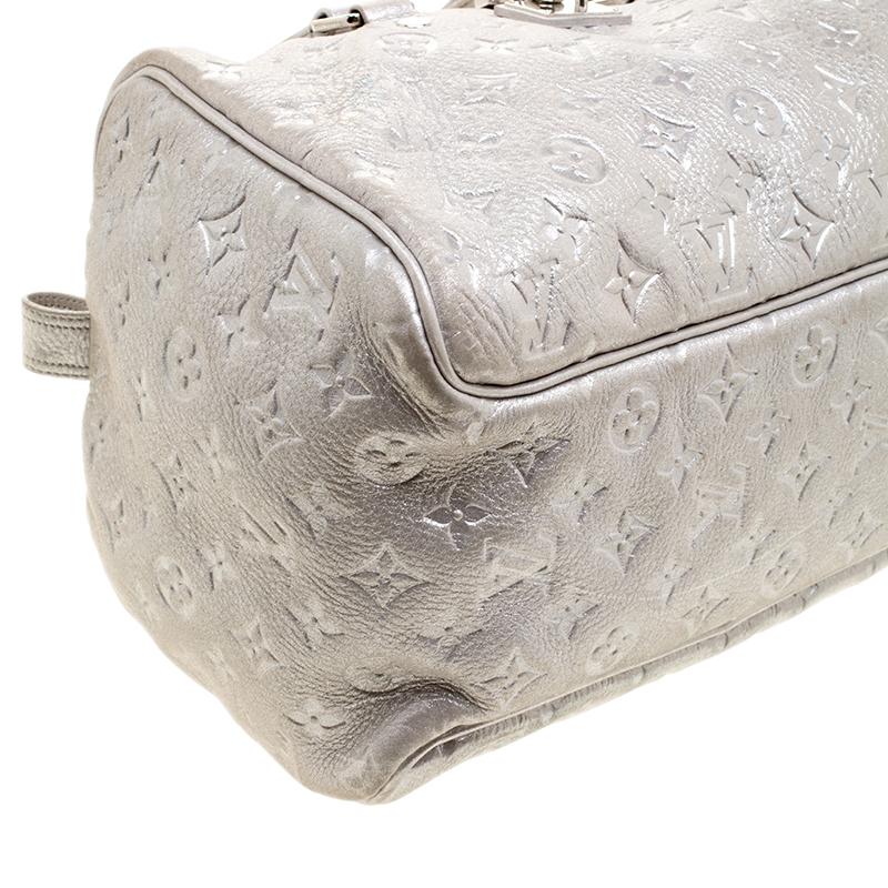 Louis Vuitton Silver Monogram Limited Edition Shimmer Comete Bag 4