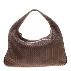 Bottega Veneta Brown Intrecciato Leather Hobo