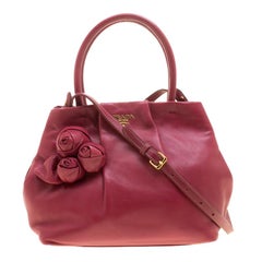 Prada Pink Nappa Leather Rose Satchel