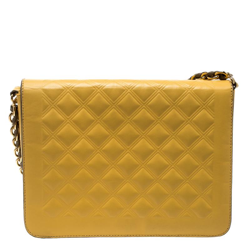 Stella McCartney Yellow Faux Leather Shoulder Bag 4
