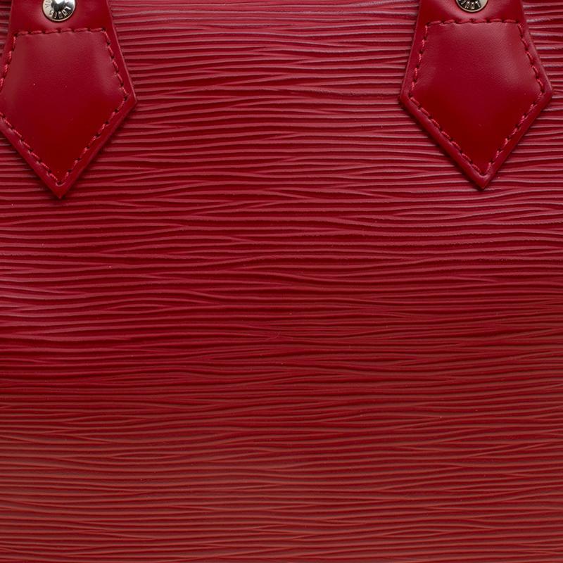 Women's Louis Vuitton Rouge Epi Leather Speedy 25