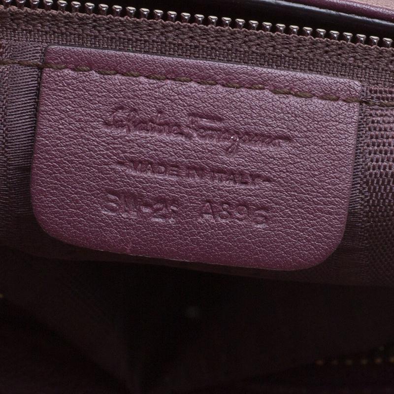 Women's Salvatore Ferragamo Purple Leather Medium Sofia Satchel