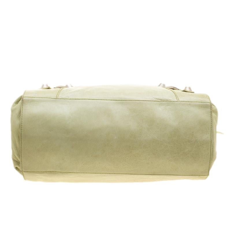 Balenciaga Mint Green Leather Giant Silver Hardware Folder Bag 1