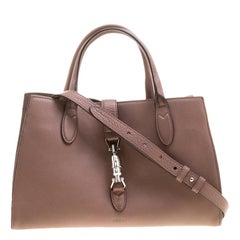 Gucci Dusty Pink Leather Jackie Tote