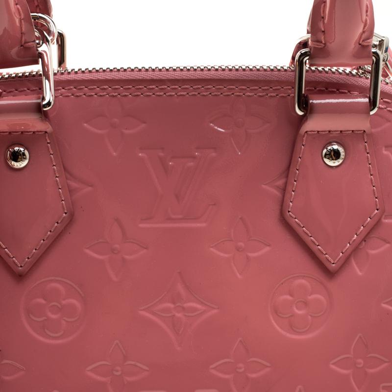 Louis Vuitton Rose Litchi Monogram Vernis Alma BB Bag 3