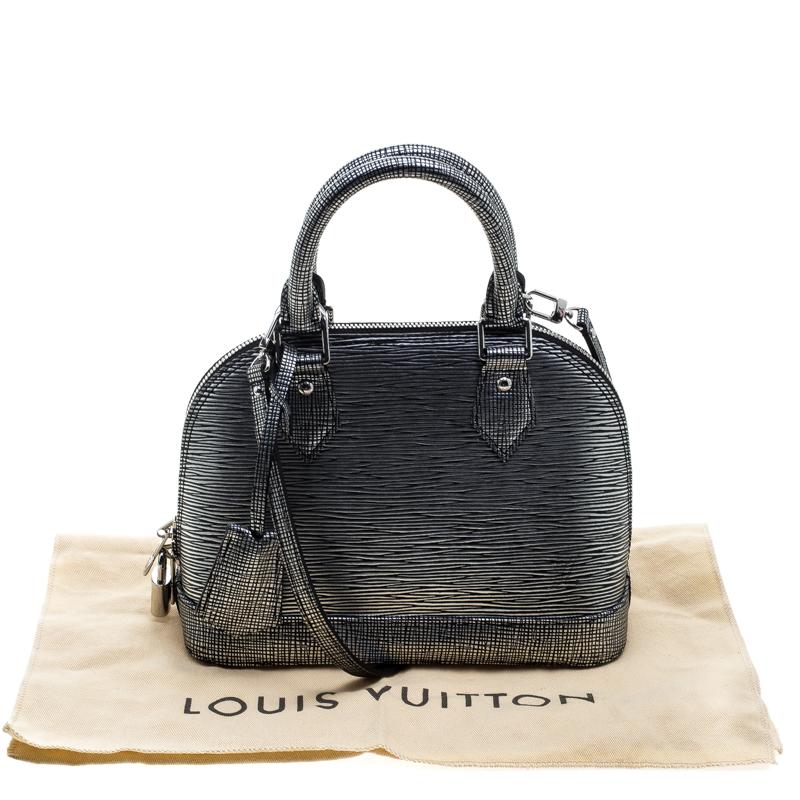 Louis Vuitton Metallic Silver Epi Leather Alma BB Bag 6