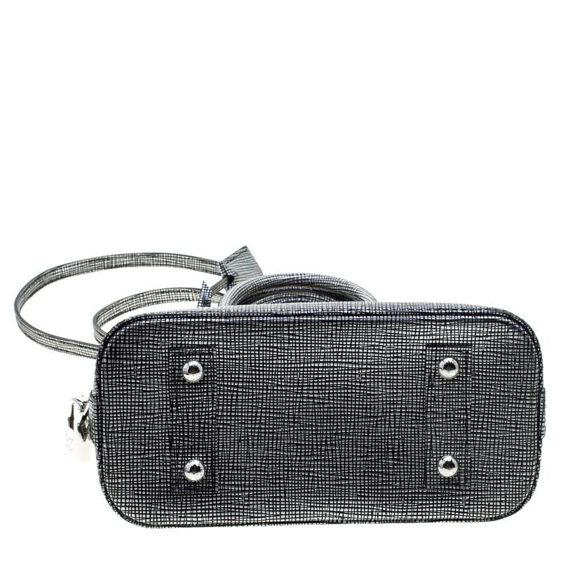 Louis Vuitton Metallic Silver Epi Leather Alma BB Bag 3