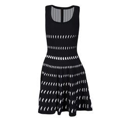 Alaia Monochrome Cutout Detail Sleeveless Skater Dress S