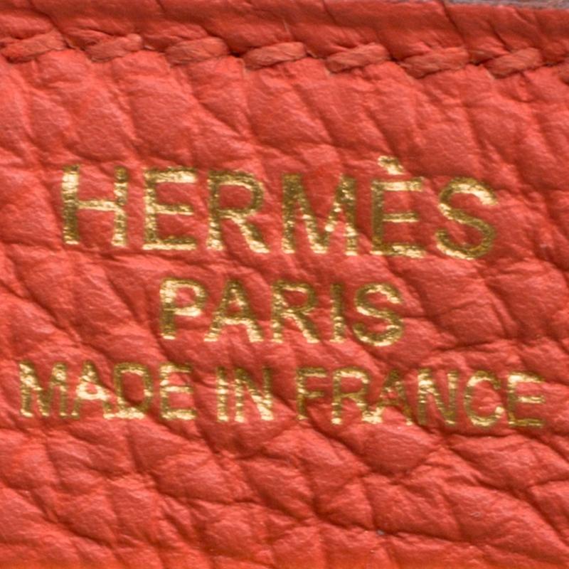 Hermes Capucine Togo Leather Gold Hardware Kelly Retourne 35 Bag 2