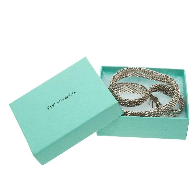 Contemporary Tiffany & Co. Somerset Mesh Silver Choker Necklace