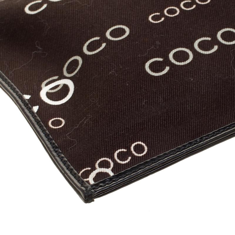 Chanel Black Fabric Coco Chain Pouch 4