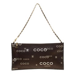 Chanel Black Fabric Coco Chain Pouch