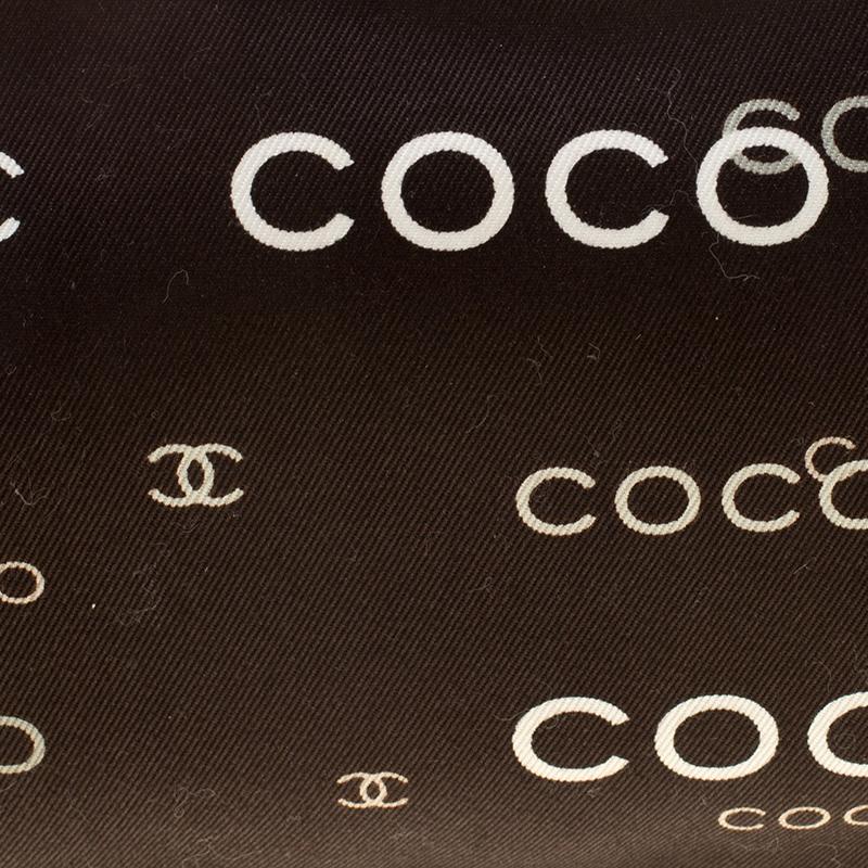 Chanel Black Fabric Coco Chain Pouch 7