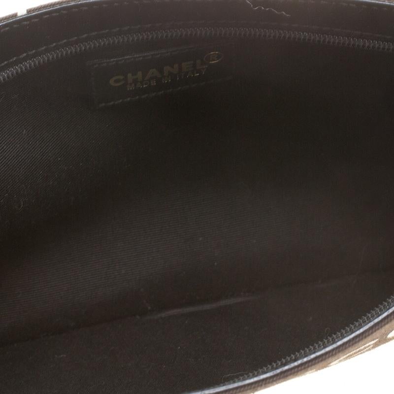 Chanel Black Fabric Coco Chain Pouch 8