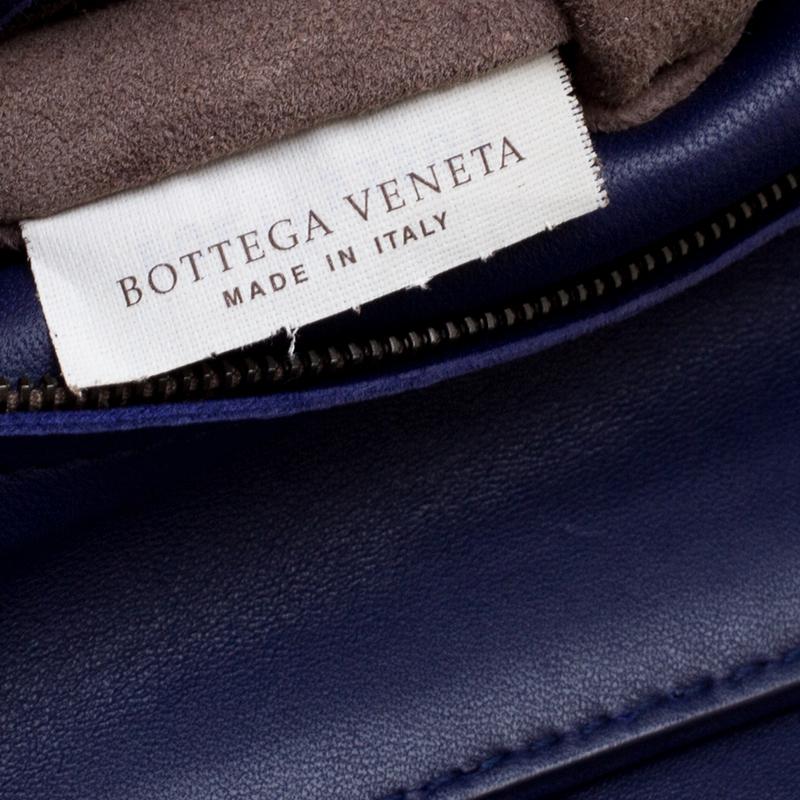 Bottega Veneta Purple Intrecciato Leather Medium Flap Shoulder Bag 3