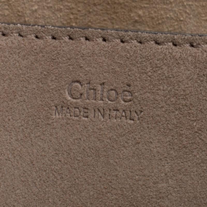 Chloe Motty Grey Leather Medium Drew Shoulder Bag In Good Condition In Dubai, Al Qouz 2