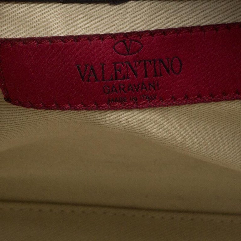 Valentino Navy Blue Leather Medium Rockstud Tote For Sale at 1stDibs