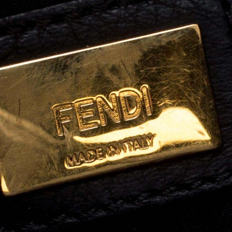 Fendi Black Leather Petit 2Jours Elite Tote 1