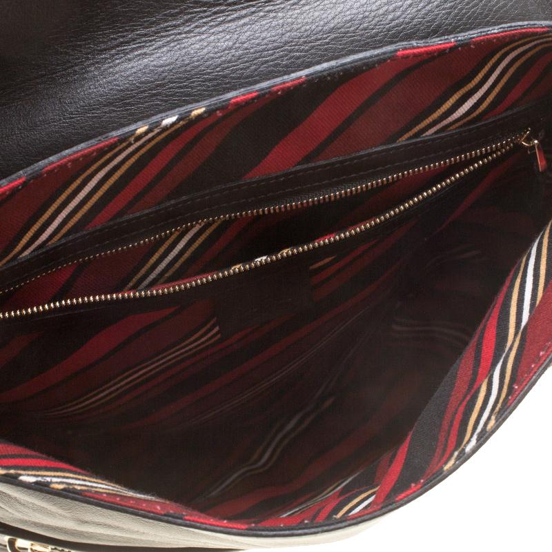 Gucci Black Leather Britt Messenger Bag 4