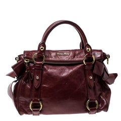 Miu Miu Brown Leather Handbag For Sale at 1stdibs