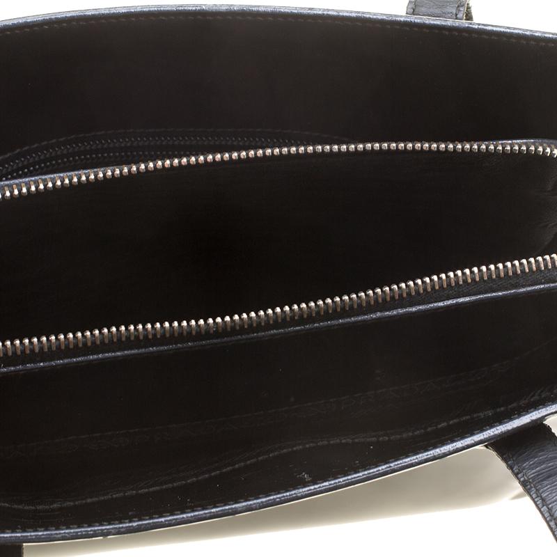 Prada Black Leather Vintage Tote 1