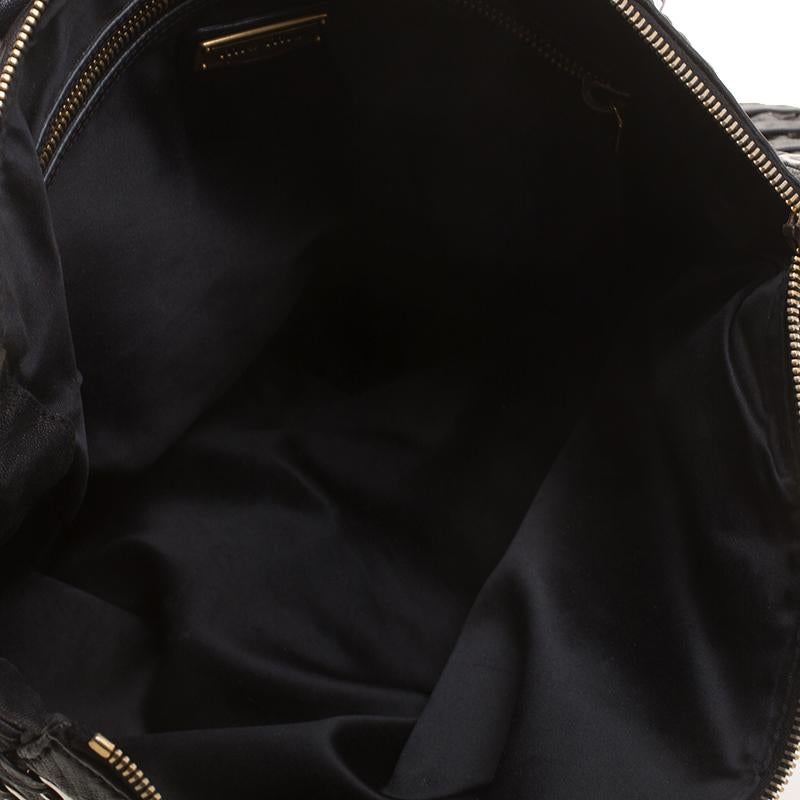 Miu Miu Black Leather Studded Monk Bag 1