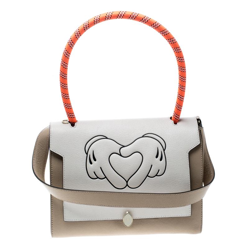 Anya Hindmarch Beige/ Off White Leather Small Bathurst Satchel