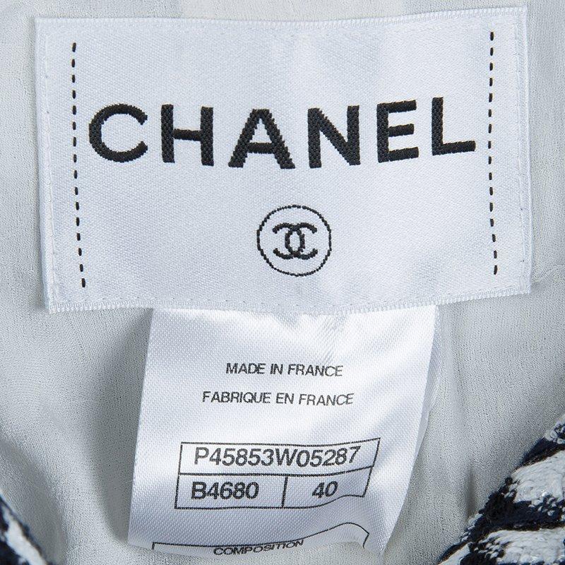 Chanel Multicolor Tweed Pearl Button Detail Textured Cropped Jacket M 1