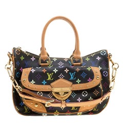$3000 Louis Vuitton Monogram Multicolor Black Rita Gold Chain Bag