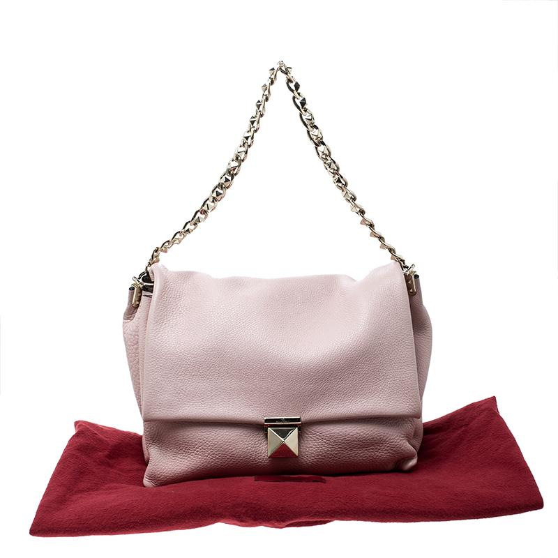 Valentino Blush Pink Leather Chain De Jour Shoulder Bag 2