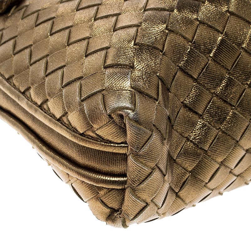 Bottega Veneta Gold Intrecciato Nappa Leather Crossbody Bag 7