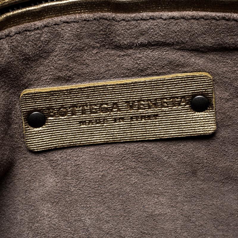 Bottega Veneta Gold Intrecciato Nappa Leather Crossbody Bag 5