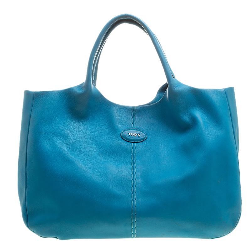 Tod's Blue Leather Shoulder Bag