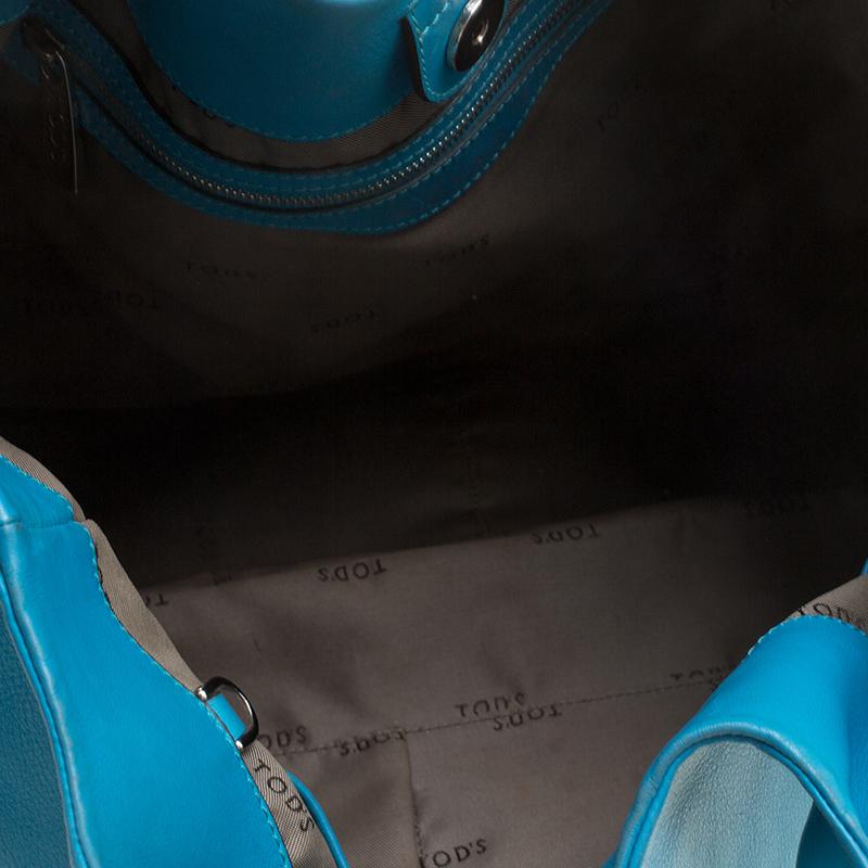 Tod's Blue Leather Shoulder Bag 7
