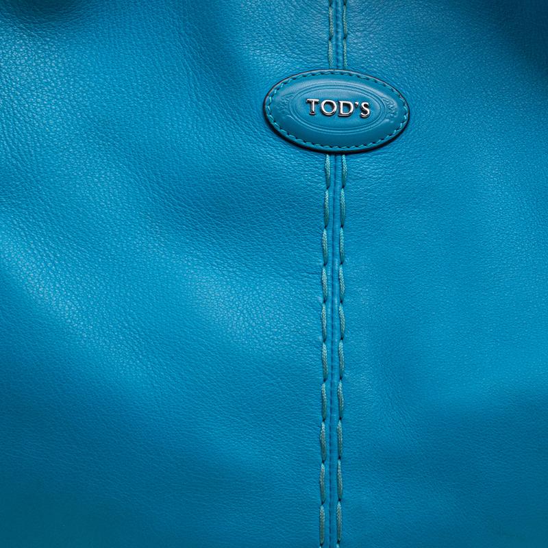 Tod's Blue Leather Shoulder Bag 5