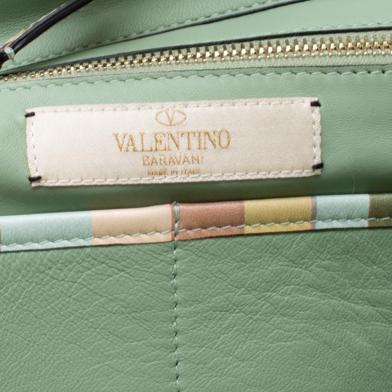 Women's Valentino Multicolor Leather Medium Native Couture 1975 Rockstud Tote
